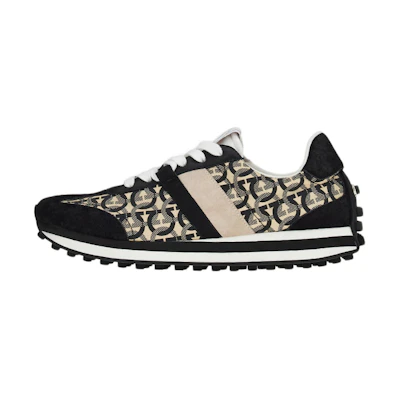 FERRAGAMO Leather Nylon Low 'Black Beige'