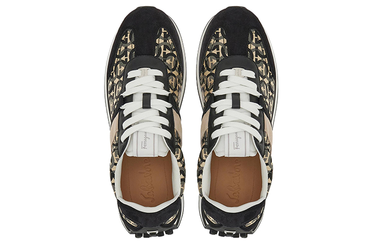 FERRAGAMO Leather Nylon Low 'Black Beige' 圖 3