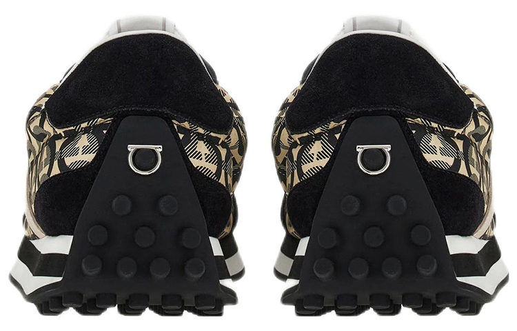 FERRAGAMO Leather Nylon Low 'Black Beige' 圖 4