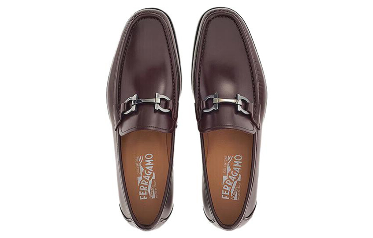 FERRAGAMO Leather Slip-On 'Purple Buckle' 圖 3