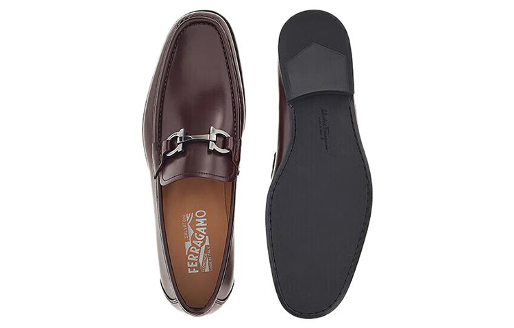 FERRAGAMO Leather Slip-On 'Purple Buckle' 圖 5
