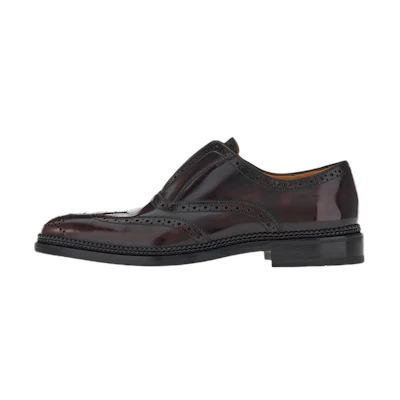 FERRAGAMO Leather Slip-On 'Red Black'