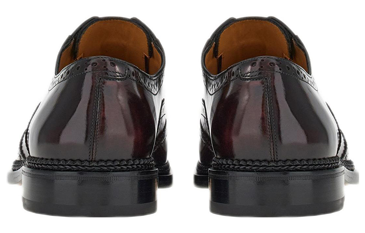 FERRAGAMO Leather Slip-On 'Red Black' 圖 4