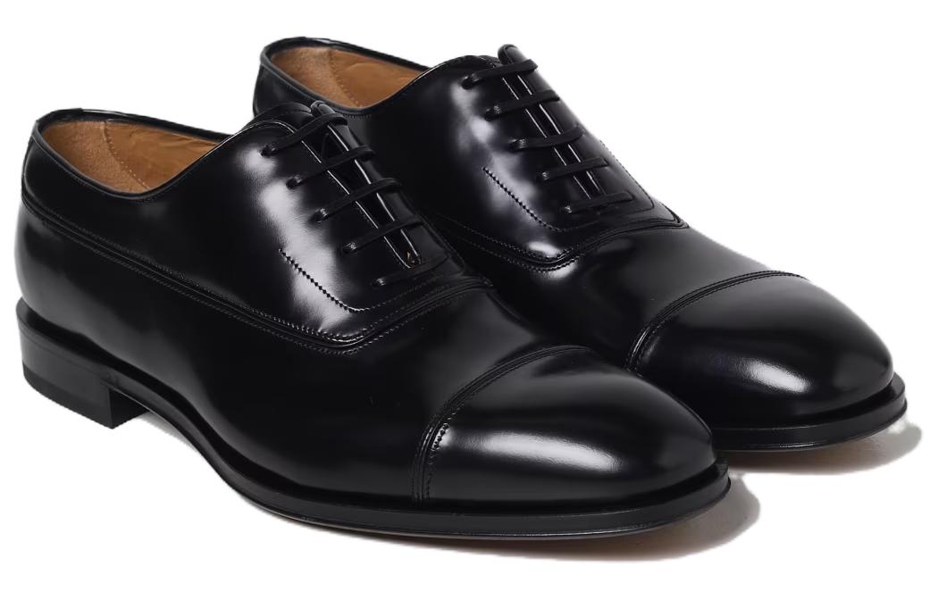 FERRAGAMO Leather Sneaker 'Black CMFT' 圖 5