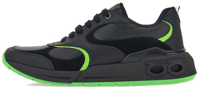 Zapatillas de Cuero FERRAGAMO 'Panel Negro Verde' 021614-762902 Buy Zapatillas de Cuero FERRAGAMO 'Panel Negro Verde' 021614-762902