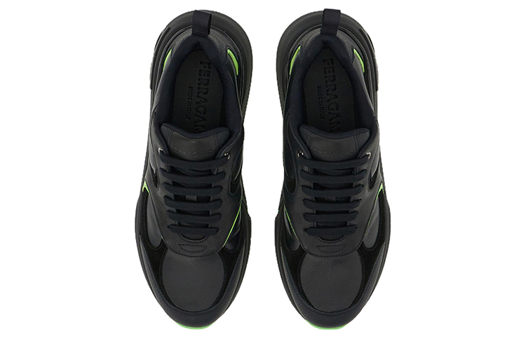 Lookbook Zapatillas de Cuero FERRAGAMO 'Panel Negro Verde' 021614-762902