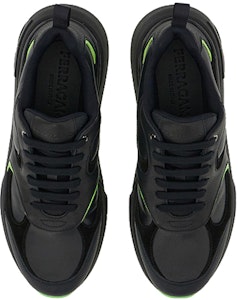 Zapatillas de Cuero FERRAGAMO 'Panel Negro Verde' 021614-762902 Lookbook Zapatillas de Cuero FERRAGAMO 'Panel Negro Verde' 021614-762902