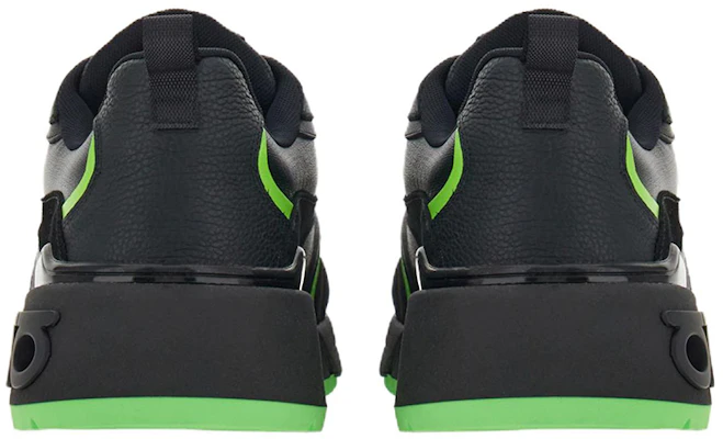 Zapatillas de Cuero FERRAGAMO 'Panel Negro Verde' 021614-762902 Shop Zapatillas de Cuero FERRAGAMO 'Panel Negro Verde' 021614-762902