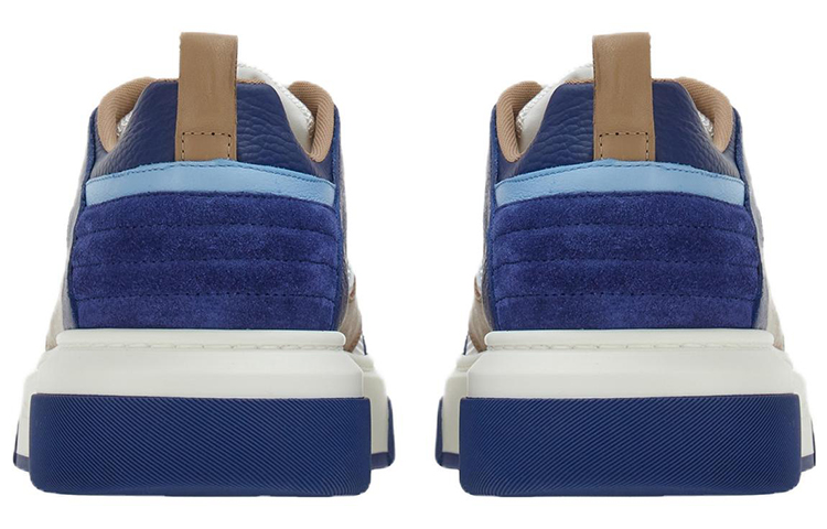 FERRAGAMO Leather Sneaker 'Blue and White Embellished' 圖 4