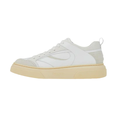 FERRAGAMO Leather Sneaker 'White Grey'