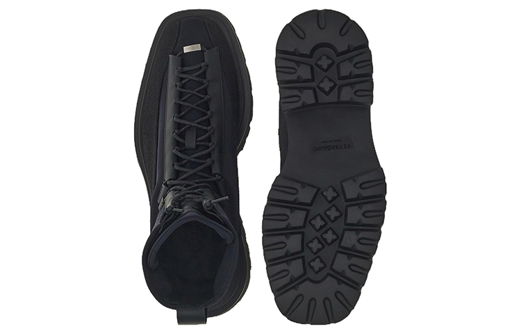 Purchase フェラガモ レザー編み上げブーツ (ブラック) 021381-760644