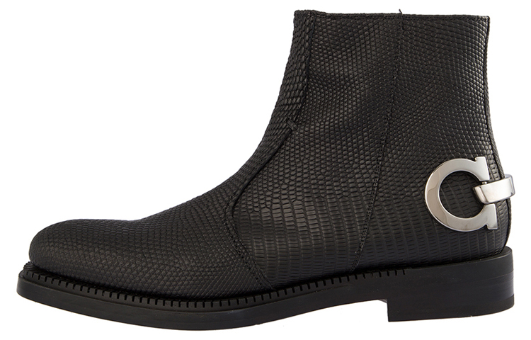 FERRAGAMO Leather Zip 'Fashion Boot Black' 02B887-718378