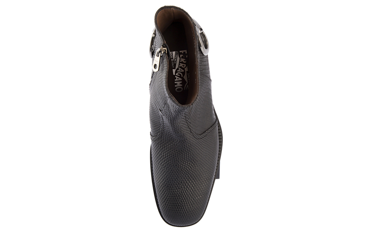 FERRAGAMO Leather Zip 'Fashion Boot Black' 圖 3