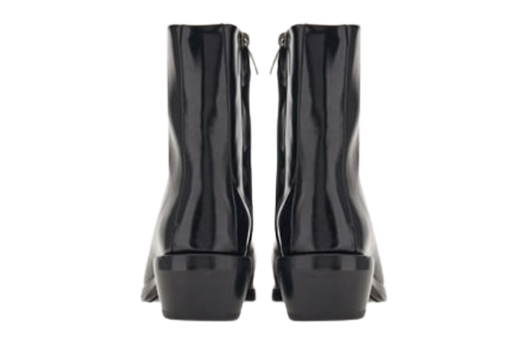 FERRAGAMO Leather Zip Ankle Boots 'Black' 圖 5