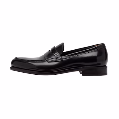 FERRAGAMO Loafer 'Black Calfskin with Metal Detail'