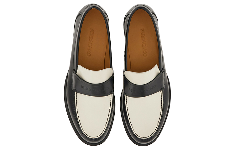 Lookbook 페라가모 블랙화이트 로고 로퍼 021722-762698