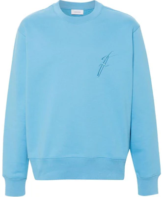 FERRAGAMO Logo Embroidered Relaxed Fit Sweatshirt Light Blue 773479 Buy FERRAGAMO Logo Embroidered Relaxed Fit Sweatshirt Light Blue 773479