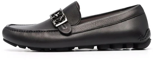 FERRAGAMO Logo Loafers 'Black Leather' 020376-745548 FERRAGAMO Logo Loafers 'Black Leather' 020376-745548