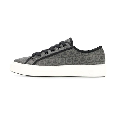 FERRAGAMO Logo Print Fashion Sneaker 'Grey White Black'