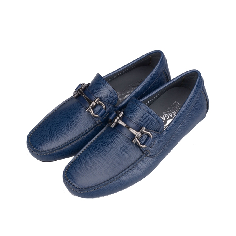 Order FERRAGAMO Sepatu Sneaker Kasual Kulit 'Biru' 671734-024728