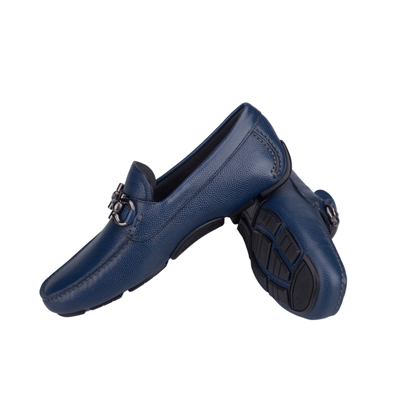 Lookbook FERRAGAMO Sepatu Sneaker Kasual Kulit 'Biru' 671734-024728