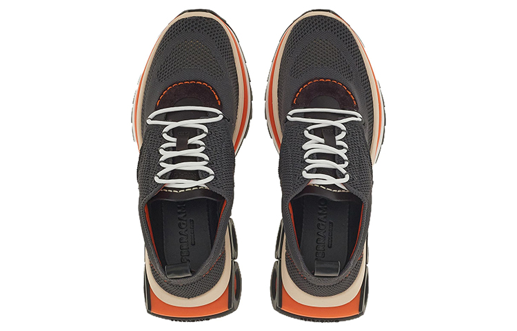 FERRAGAMO Low-Top Lace-Up 'Grey Fabric Leather' 圖 2