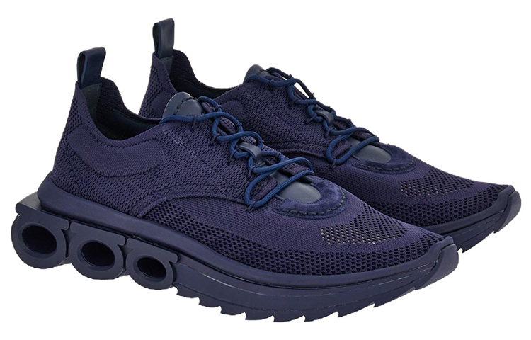 Order FERRAGAMO Baskets Basses à Lacets ''Bleu Indigo'' 021285-762764