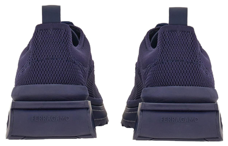 Shop FERRAGAMO Baskets Basses à Lacets ''Bleu Indigo'' 021285-762764