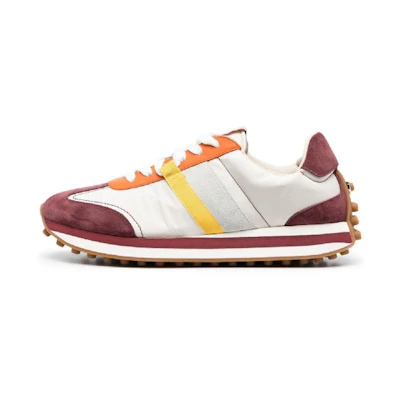 FERRAGAMO Low-Top Lace-Up 'White Red Silver'