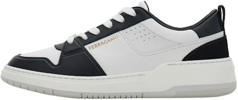 Ferragamo Low-Top Leather Sneakers Black White - Minimalist & Comfortable 022376 770882 Ferragamo Low-Top Leather Sneakers Black White - Minimalist & Comfortable 022376 770882