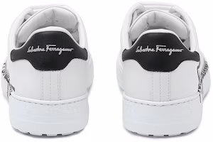 Shop FERRAGAMO菲拉格慕 logo印花低幫運動 時尚板鞋 男款 白色