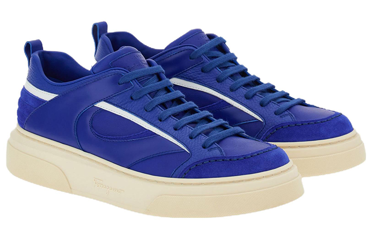 FERRAGAMO Low-Top Lace-Up 'Fashion Sneaker Blue' 圖 2