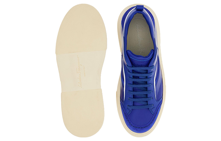 FERRAGAMO Low-Top Lace-Up 'Fashion Sneaker Blue' 圖 5