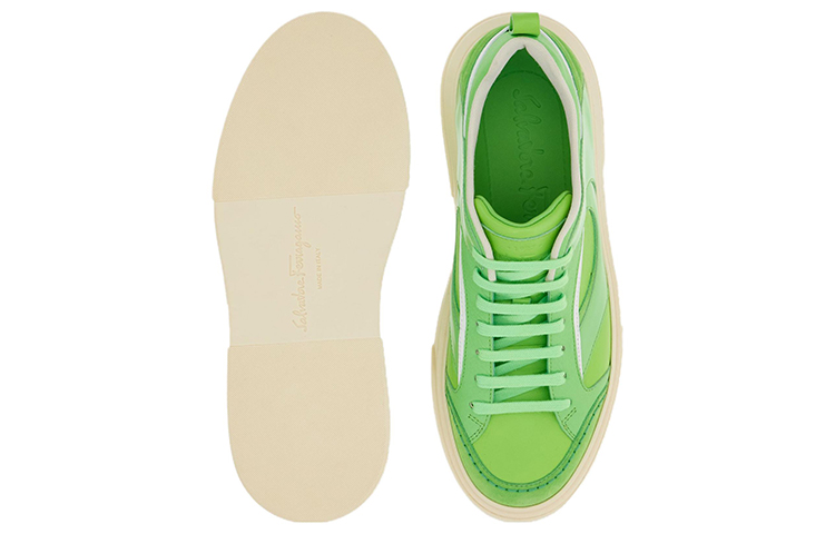 FERRAGAMO Low-Top Lace-Up 'Green Suede' 圖 5