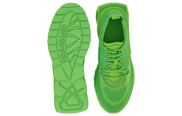 Purchase FERRAGAMO 绿色低帮系带鞋 021285-762761