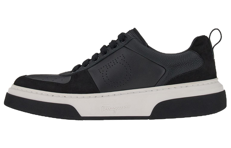 FERRAGAMO Low Top Lace-Up 'Smooth Leather Black'