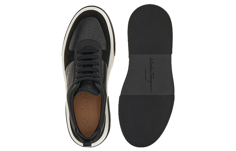 FERRAGAMO Low Top Lace-Up 'Smooth Leather Black' 圖 5