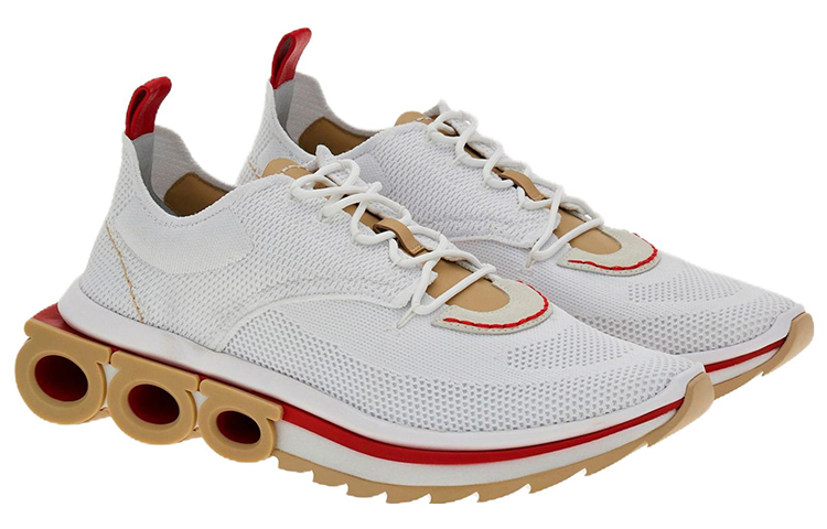 FERRAGAMO Low-Top Lace-Up Sneaker 'White' 圖 2