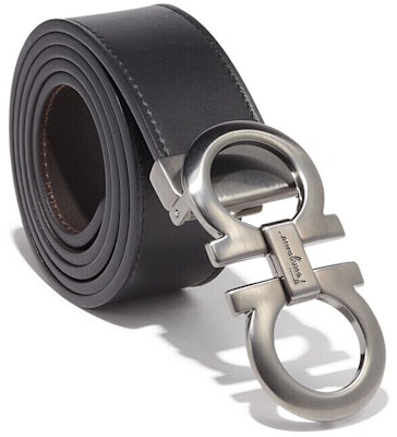 Ferragamo磨砂皮革腰带,双面扣头,黑色,宽3.5cm 675542-0464231 Details for Ferragamo磨砂皮革腰带,双面扣头,黑色,宽3.5cm 675542-0464231