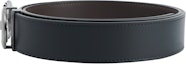 Sizing Ferragamo磨砂皮革腰带,双面扣头,黑色,宽3.5cm 675542-0464231