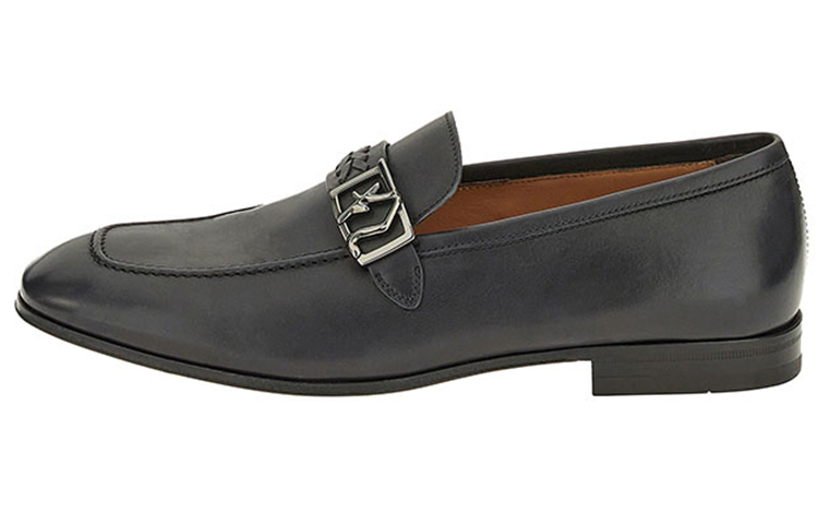 FERRAGAMO Moccasin Loafers 'Black SF Buckle'
