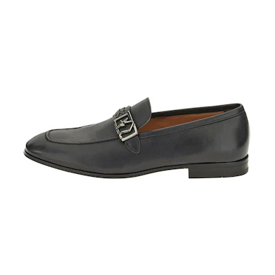 FERRAGAMO Moccasin Loafers 'Black SF Buckle'
