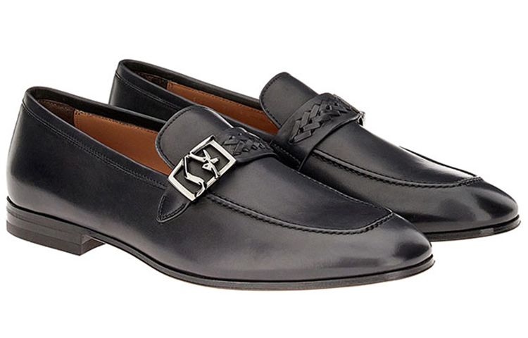 FERRAGAMO Moccasin Loafers 'Black SF Buckle' 圖 2