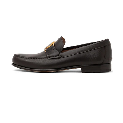 FERRAGAMO Moccasin SF Buckle 'Coffee Suede'