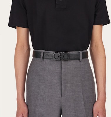 Ferragamo 八角形标志牌真皮腰带 黑色 3.2CM宽 670266765786 Purchase Ferragamo 八角形标志牌真皮腰带 黑色 3.2CM宽 670266765786