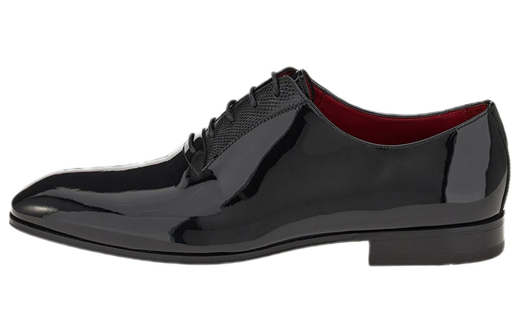 FERRAGAMO Oxford 'Black Patent Lizard Print' 021128-759948