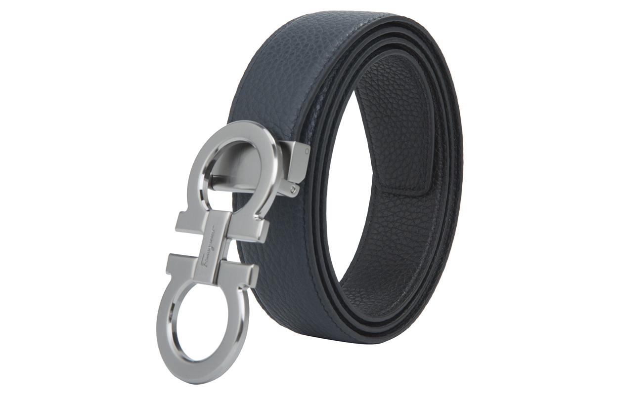 Shop FERRAGAMO 可調式雙色雙面皮帶 3.5cm 679710-697875