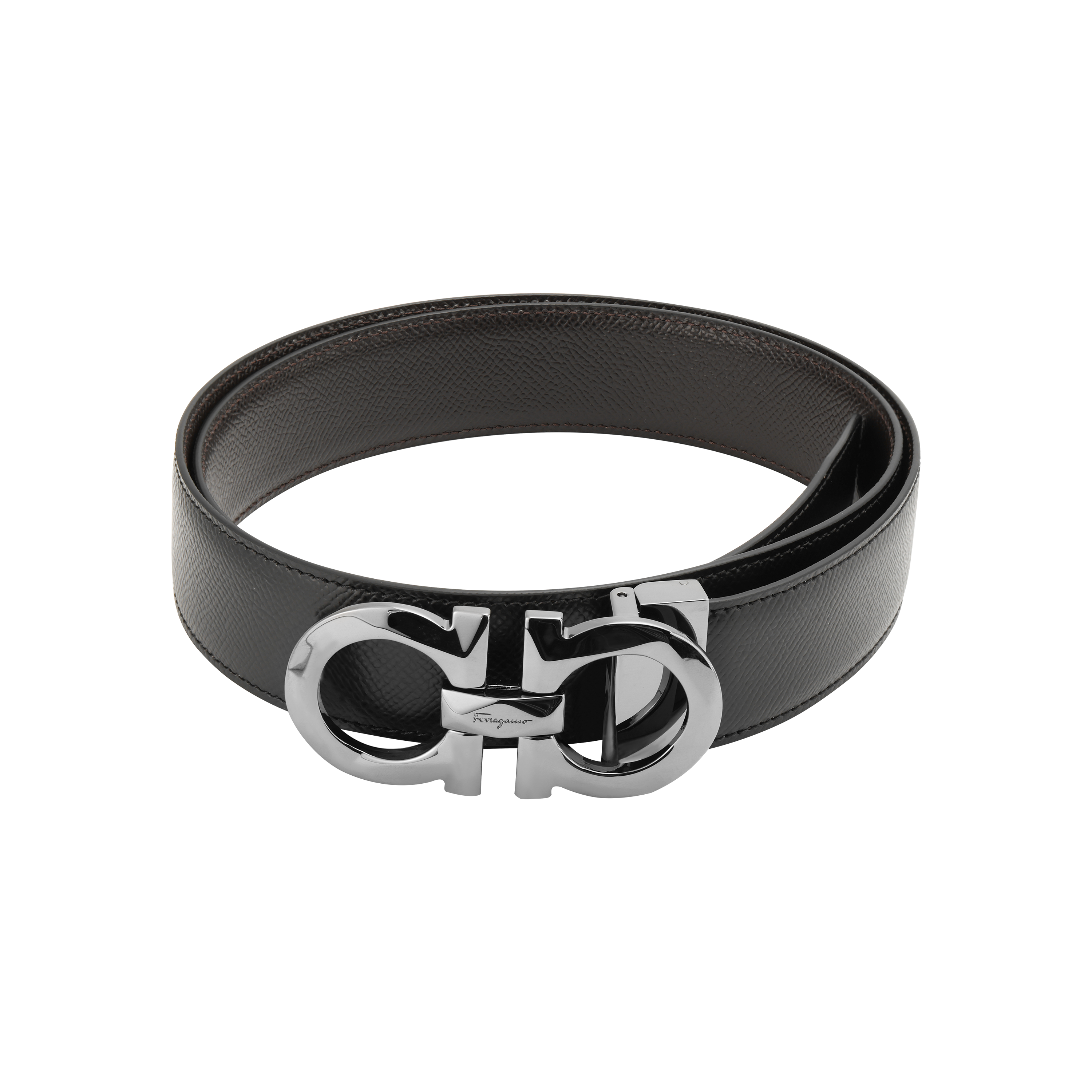 Lookbook Cinturón FERRAGAMO Reversible Gancini de Cuero Negro 3.5cm. 67A161-725421