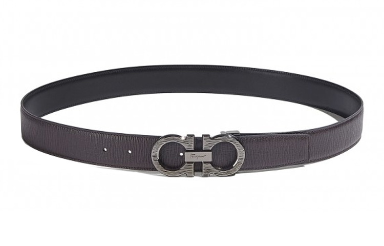 Ferragamo Reversible Gancini Leather Belt Brown 3.5cm 679942-723916 圖 2