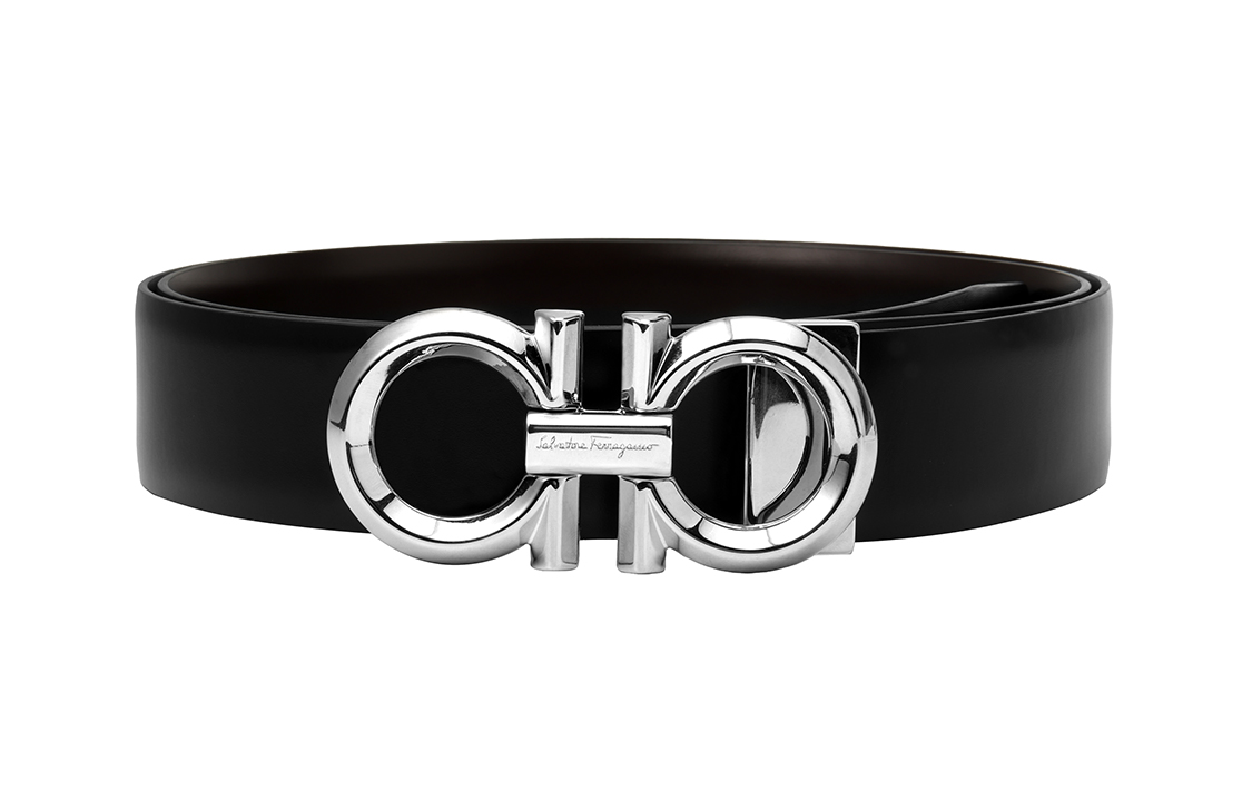 Purchase Ferragamo 双面皮带, 黑色/胡桃色, 3.5厘米 679939-0694743